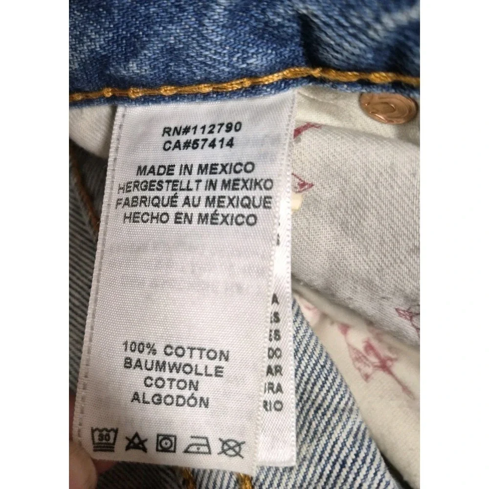True Religion Straight Flap‎ Big T Jean Distress Destroyed Boho 33 Y2K